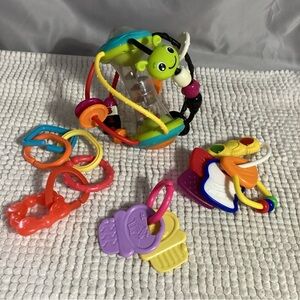 Infantino Sensory Discovery Rattle Ball with Colorful Baby Keys & Rings